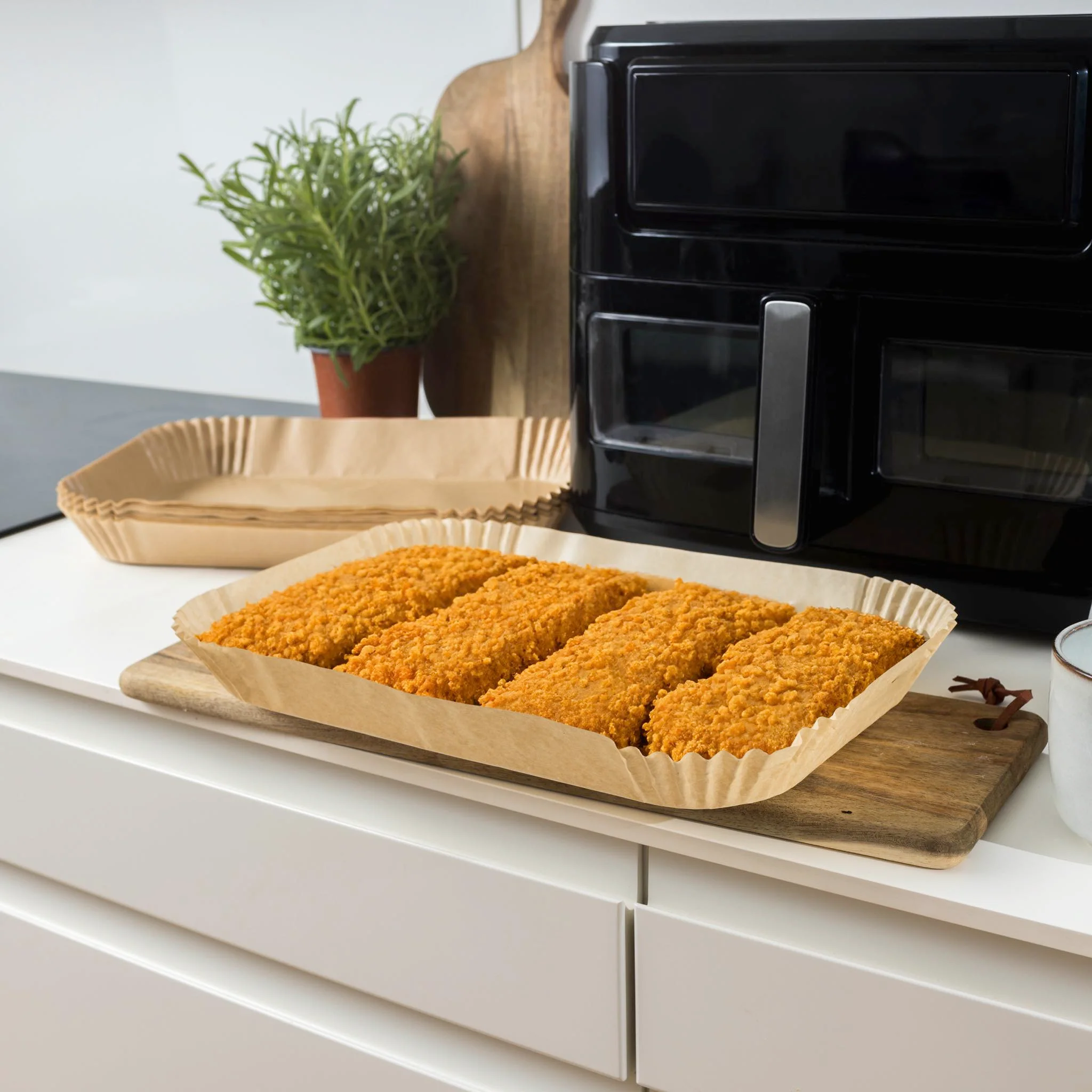 Airfryer Papirforme, 10,5 liter dobbelt skuffe - 50 Stk. - Image 4
