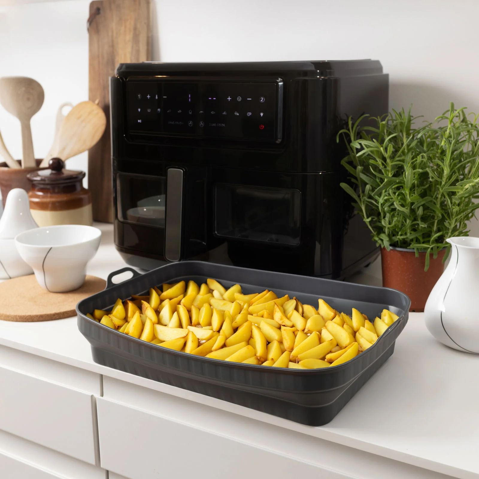 Airfryer Silikoneform, Dobbelskuffe 33 x 23 x 6,8 cm - Image 2
