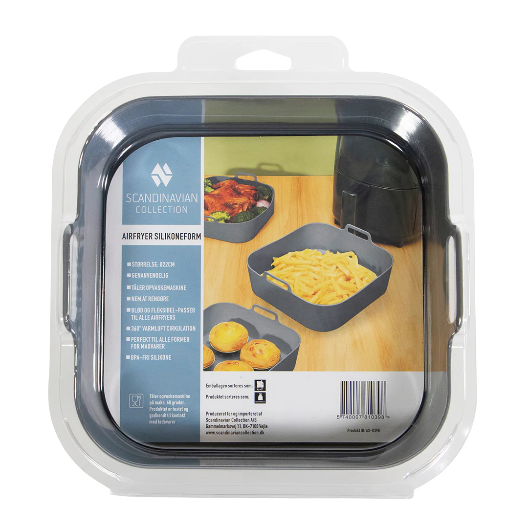 Airfryer Silikoneform, firkantet 22x22cm - Image 3